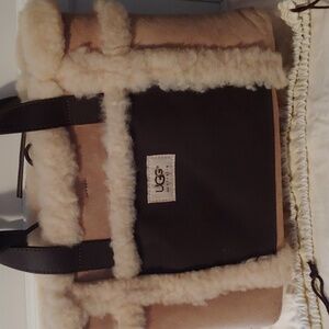 UGG Brown and Cream Satchel